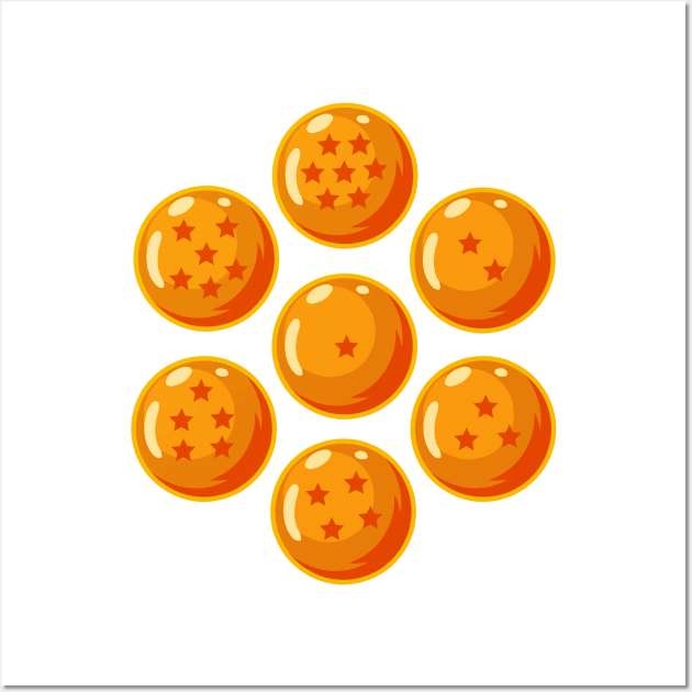 Seven Dragon Balls Wall Art by InfinityTone